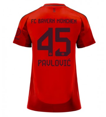 Bayern Munich Aleksandar Pavlovic #45 Replika Hjemmebanetrøje Dame 2024-25 Kortærmet